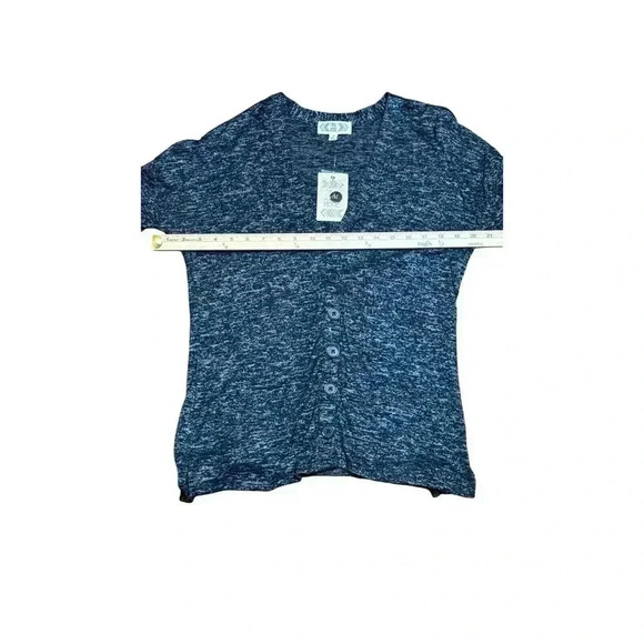 NWT Pink Rose Womens Gray V Neck Long Sleeve Button Front Cardigan Sweater M - Picture 9 of 10